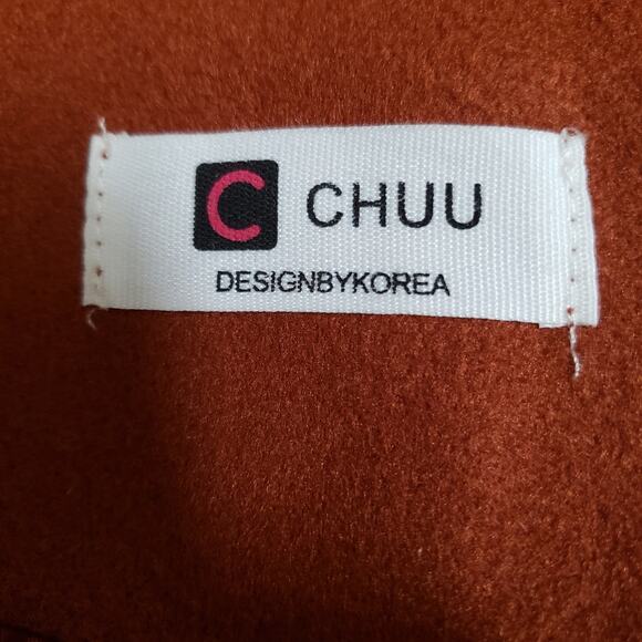 CHUU Coat in Camel Size Small Belted Trench‎ Fleece Winter Coat Made in Korea - Picture 4 of 11